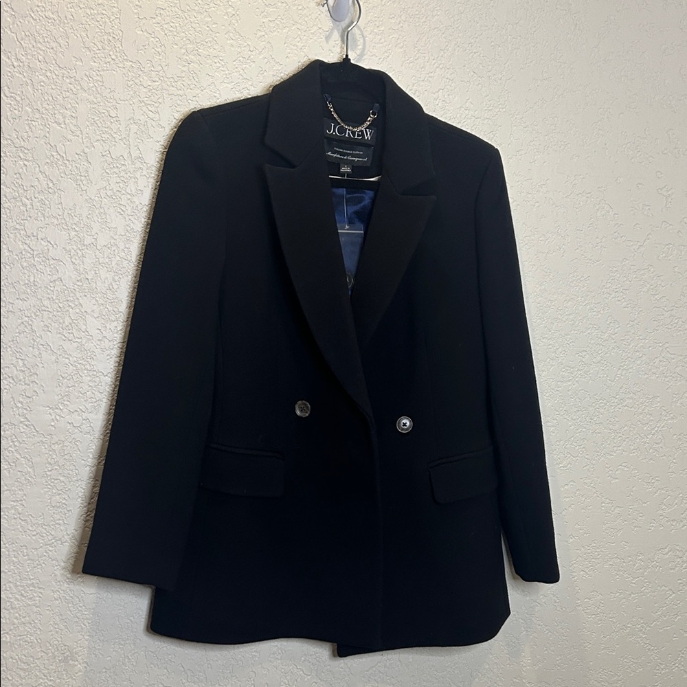 J. Crew Women's Double-Breasted Black Blazer